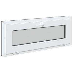 vidaXL Ventana de s&oacute;tano RISOR 100 x 40 cm PVC y vidrio Gris antracita