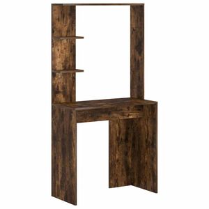 vidaXL Escritorio Roble ahumado Madera de ingenier&iacute;a