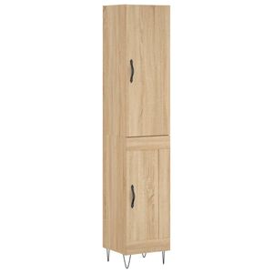 vidaXL Aparador de madera contrachapada roble Sonoma 34,5x34x180 cm