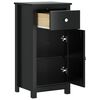 vidaXL Mueble de ba&ntilde;o BERG madera maciza de pino negro 40x34x80 cm