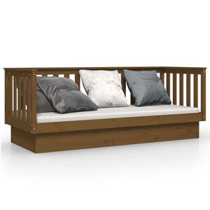 vidaXL Sof&aacute; cama sin colch&oacute;n madera maciza pino marr&oacute;n miel 90x190 cm