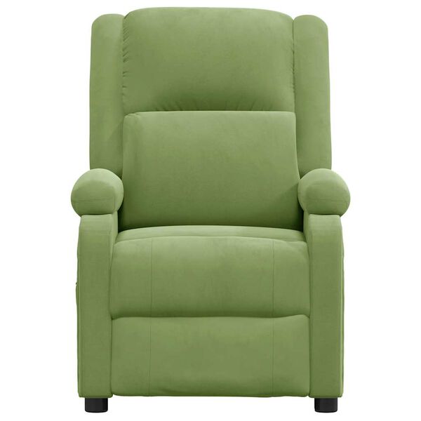 vidaXL Sillón de masaje eléctrico terciopelo verde claro