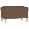 vidaXL Sill&oacute;n con taburete tela marr&oacute;n 60 cm