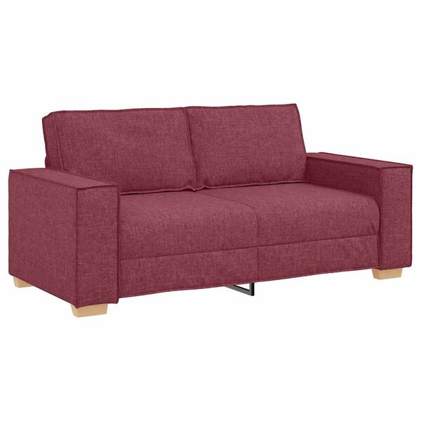 Sofá de 2 plazas vidaXL rojo vino 140 cm tela