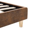 vidaXL Estructura cama sin colchón piel ante sintética marrón 90x200cm