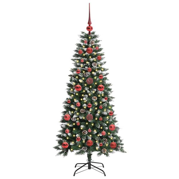 vidaXL &Aacute;rbol de Navidad artificial Verde 120 cm PVC, Pl&aacute;stico y Acero
