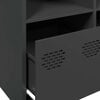 vidaXL Aparador de acero laminado en frío negro 135x39x73,5 cm