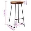 vidaXL Set de mesa alta y taburetes 3 pzas madera maciza mango y metal