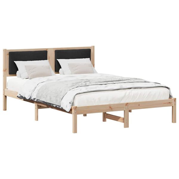 vidaXL Estructura de cama Negro 160 x 200 cm Madera de pino macizo