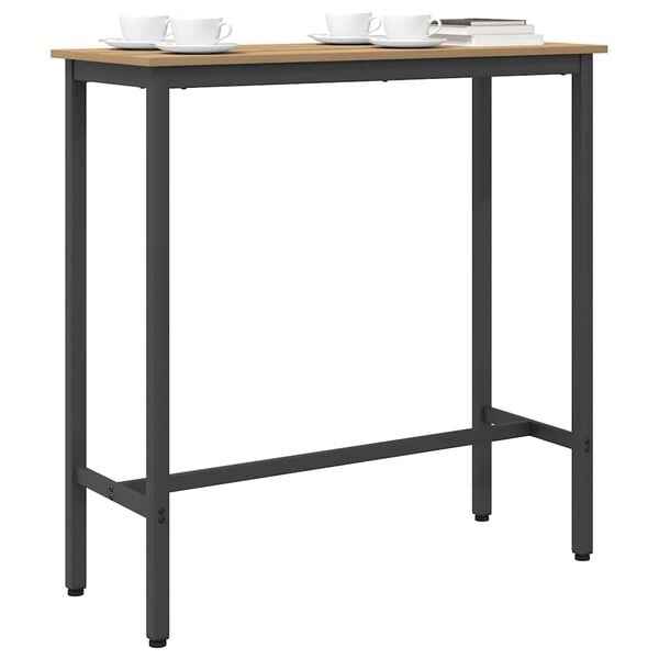 vidaXL Mesa Roble artesanal 100 x 40 x 100,5 cm