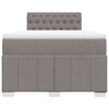 vidaXL Cama box spring con colch&oacute;n tela gris taupe 120x190 cm