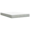 vidaXL Cama box spring con colch&oacute;n terciopelo gris claro 140x200 cm