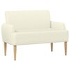 vidaXL Sof&aacute; amoroso con botones acolchados Crema 116 x 67 x 81 cm