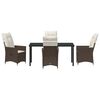 vidaXL Conjunto de Comedor de Jardín 5 pcs Marrón ratán sintético