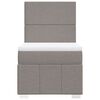 vidaXL Cama box spring con colch&oacute;n tela gris taupe 90x190 cm