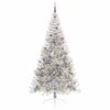 vidaXL &Aacute;rbol de Navidad Artificial Preiluminado Plateado 240 cm PET