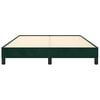 vidaXL Estructura cama sin colch&oacute;n terciopelo verde oscuro 140x200 cm