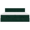 vidaXL Estructura de cama otomana colchones terciopelo verde oscuro