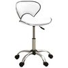 vidaXL Silla de oficina de cuero sint&eacute;tico blanco