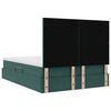 vidaXL Cama con almacenamiento y LED Verde oscuro 140 x 190 cm