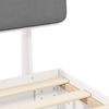 vidaXL Estructura de Cama con Cabecera Tapizada Gris Claro