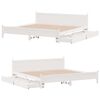 vidaXL Cama sin colch&oacute;n madera maciza de pino blanca 180x200 cm