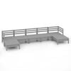 vidaXL Juego de muebles de jard&iacute;n 7 piezas madera maciza de pino gris