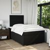 vidaXL Cama box spring con colch&oacute;n tela negro 120x190 cm