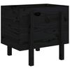 vidaXL Jardinera de madera maciza de pino negro 62x50x57 cm