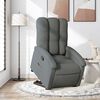vidaXL Sill&oacute;n reclinable elevable de tela gris oscuro