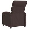 vidaXL Sill&oacute;n de masaje reclinable de tela marr&oacute;n oscuro