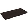 vidaXL Estante pared madera roble tratada marr&oacute;n oscuro 80x40x(2-4) cm