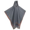 vidaXL Poncho de lluvia con capucha 2 en 1 gris y naranja 223x145 cm