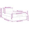 vidaXL Estructura de cama otomana colch&oacute;n tela marr&oacute;n oscuro 120x190cm