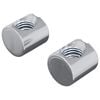 vidaXL Tuercas de barril 2 pcs Plateado M6 x 12 mm Metal
