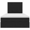 vidaXL Cama con almacenamiento y LED Negro 120 x 200 cm Terciopelo
