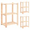vidaXL Estanter&iacute;a 3 niveles 3 unidades madera pino maciza 150 kg