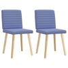vidaXL Sillas de comedor 2 uds tela azul jeans