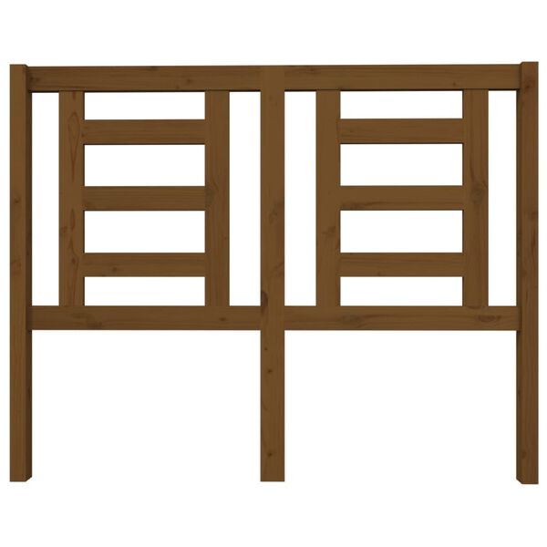 vidaXL Cabecero de cama madera maciza de pino marr&oacute;n miel 126x4x100 cm