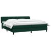 vidaXL Cama box spring con colchones terciopelo verde oscuro 180x210cm
