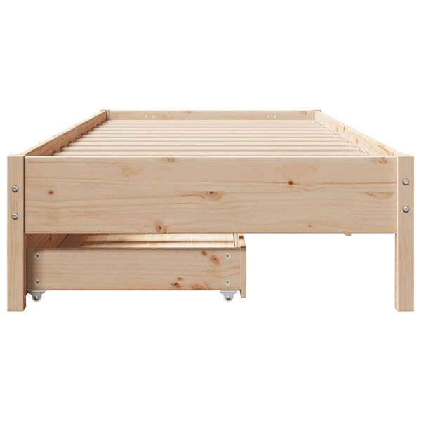 vidaXL Estructura de cama sin colch&oacute;n madera maciza de pino 90x200 cm