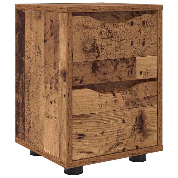 vidaXL Mesa de Noche con caj&oacute;n Madera Vieja 30,5 x 30 x 43 cm