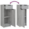 vidaXL Set de armario de ba&ntilde;o 4 pzas madera contrachapada gris sonoma