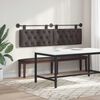 vidaXL Cabecera Colgante Marr&oacute;n Oscuro 170 x 55 x 7 cm tela