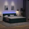 vidaXL Estructura de cama otomana colchones terciopelo verde oscuro