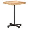 vidaXL Mesa de bistr&oacute; cuadrada madera de mango rugosa 50x50x75 cm