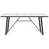 vidaXL Mesa de comedor de vidrio templado blanco 180x90x75 cm