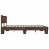 vidaXL Estructura cama madera ingenier&iacute;a metal marr&oacute;n roble 150x200 cm