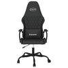 vidaXL Silla gaming con masaje cuero sintético negro