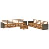 vidaXL Juegos de sof&aacute;s 9 pcs Madera de Acacia S&oacute;lida
